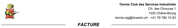 Aperçu complet de la facture
